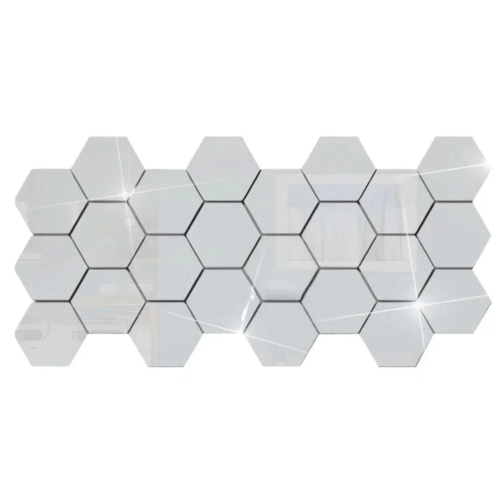 DIY Removable Hexagon Mirror Wall