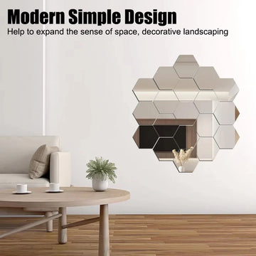 DIY Removable Hexagon Mirror Wall