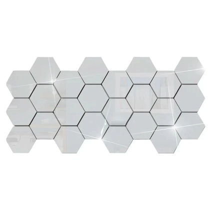 DIY Removable Hexagon Mirror Wall